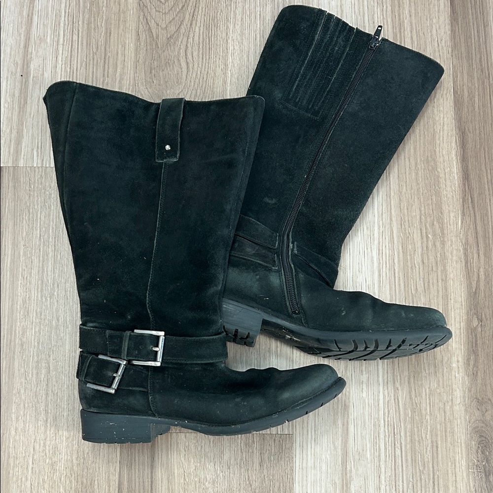 Clark’s Black Suede Knee-High Boots